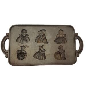 Cast Iron Muffin Pan Bake Nursery Rhyme Characters Shortbread/Cornbread